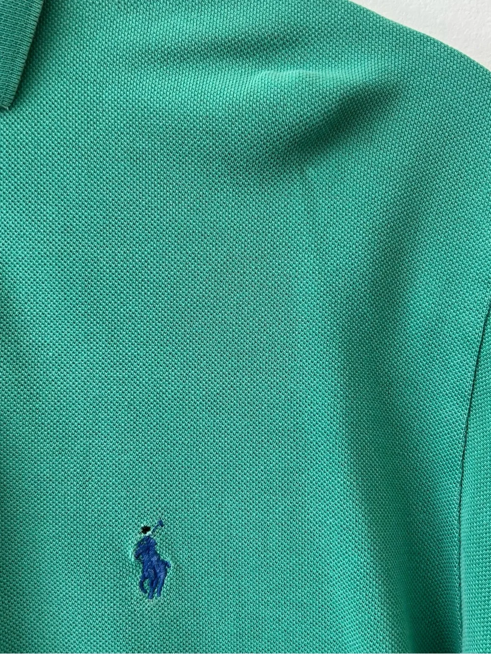 Polo Ralph Lauren Shirt Mens Size Small Green Cotton Hi Low Hem Short Sleeve